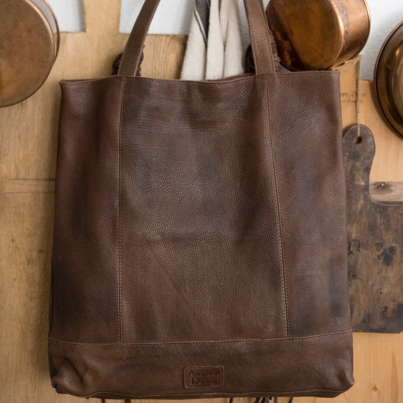 Genuine Leather Dark Brown Tote / Purse with Removable Tassels - Picture 4 of 5